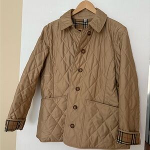 Burberry Tan Quilted Utility Jacket